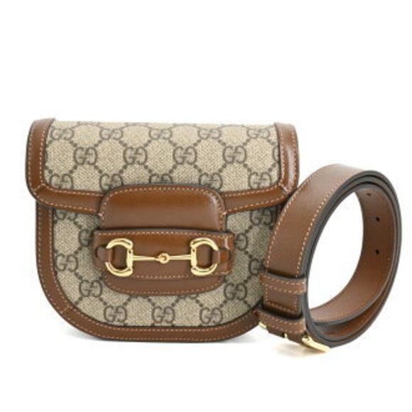 Gucci Horsebit Belt Bag Body Beige Black - Picture 1 of 7